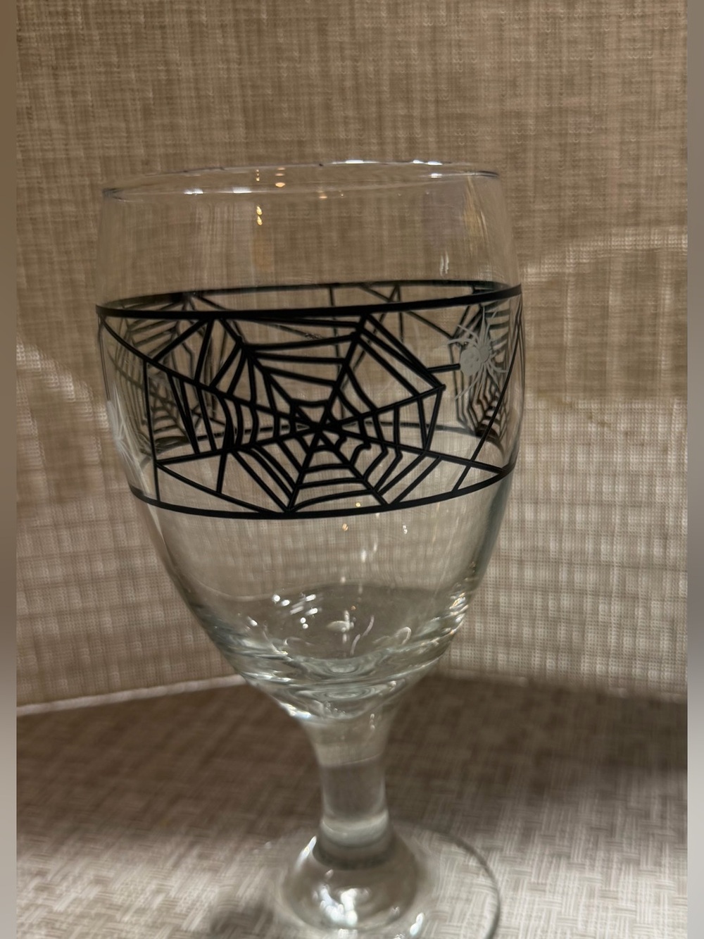 Black Spiderweb Pattern Wine Glass - Home Art